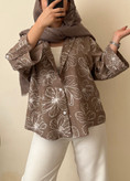 شومیز زنانه لینن گلدار